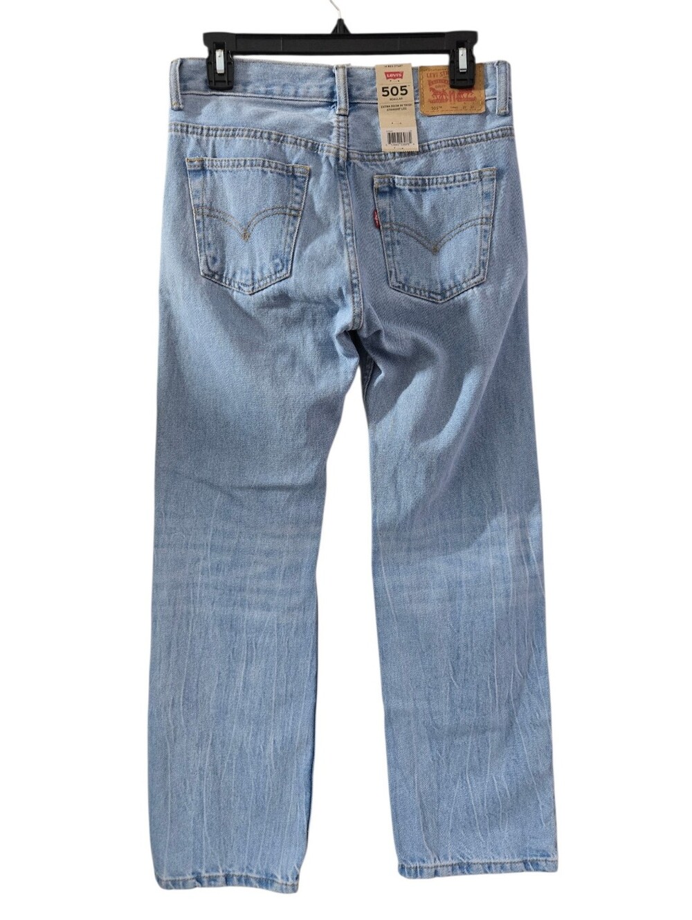 Levi's 505 Regular Straight-Leg Mid-Rise Denim Jean Light Wash - Picture 2 of 12
